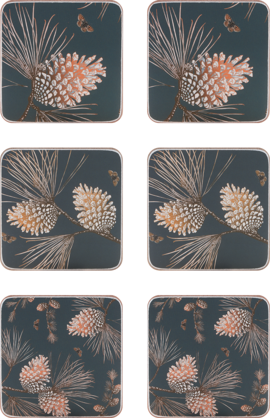 Pine Cone Thunder Coaster 10cm 6pcs/box - Motif (550x850), Png Download
