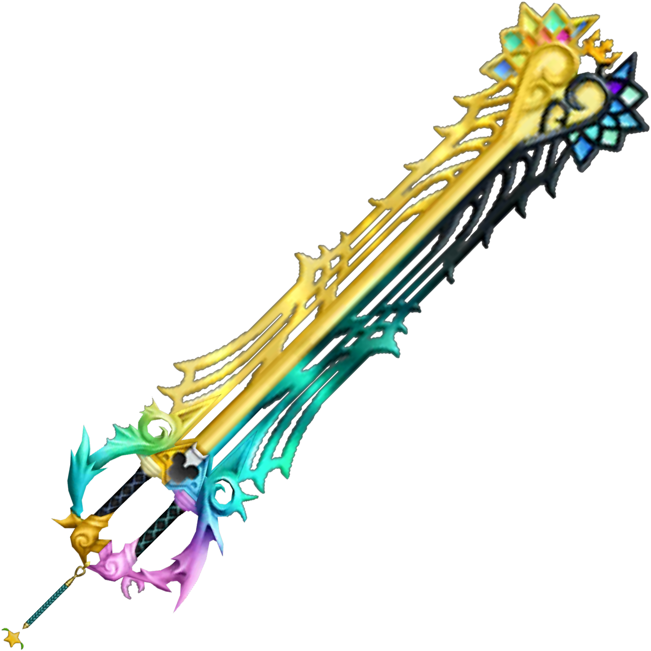 Combined Keyblade - Kingdom Hearts Combined Keyblade (1290x1290), Png Download