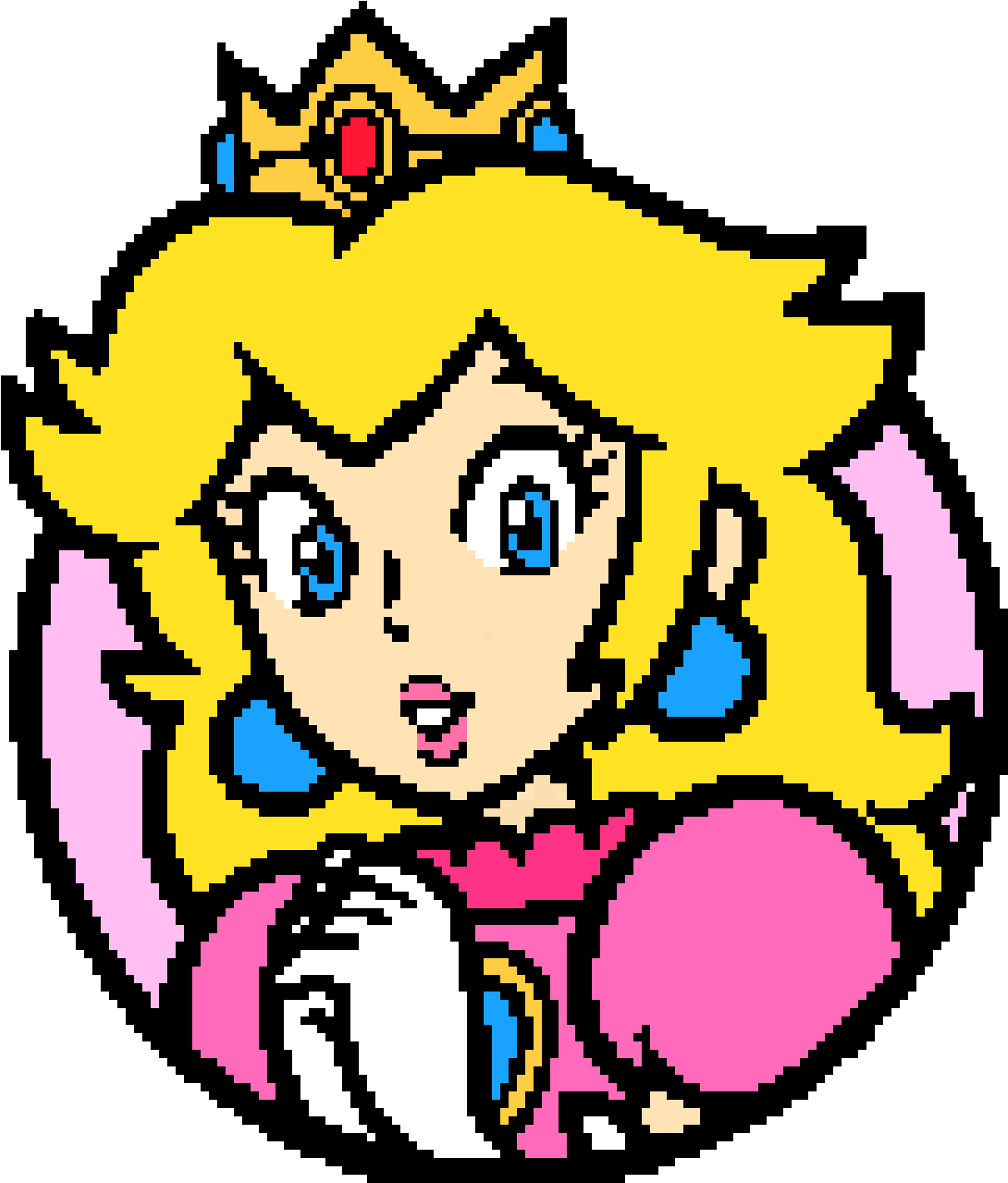 Princess Peach - Super Mario Peach Face (1230x1420), Png Download