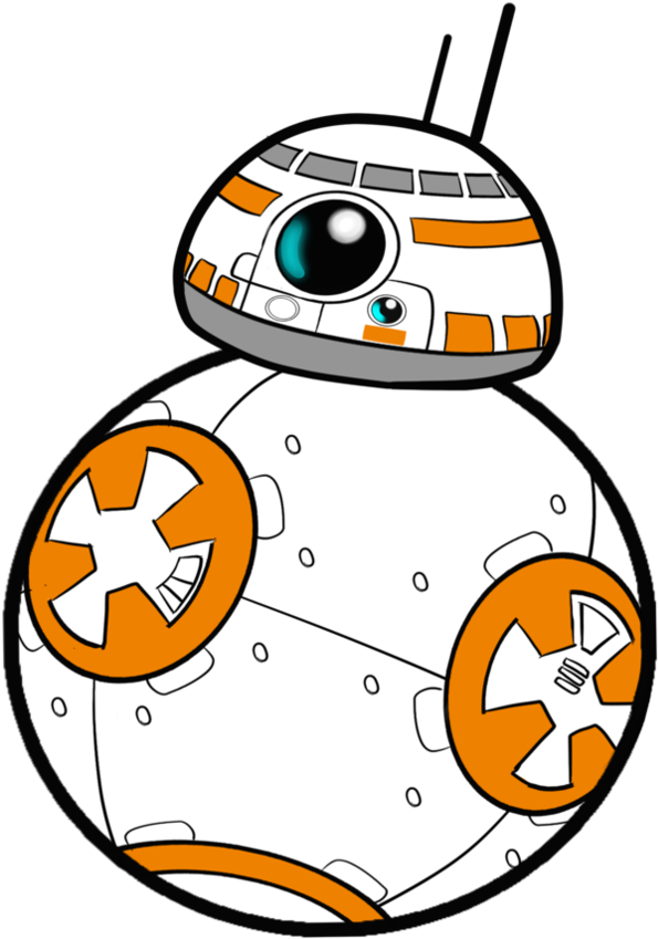 Bb8 Clipart Easy Draw - Bb 8 Line Art (894x894), Png Download