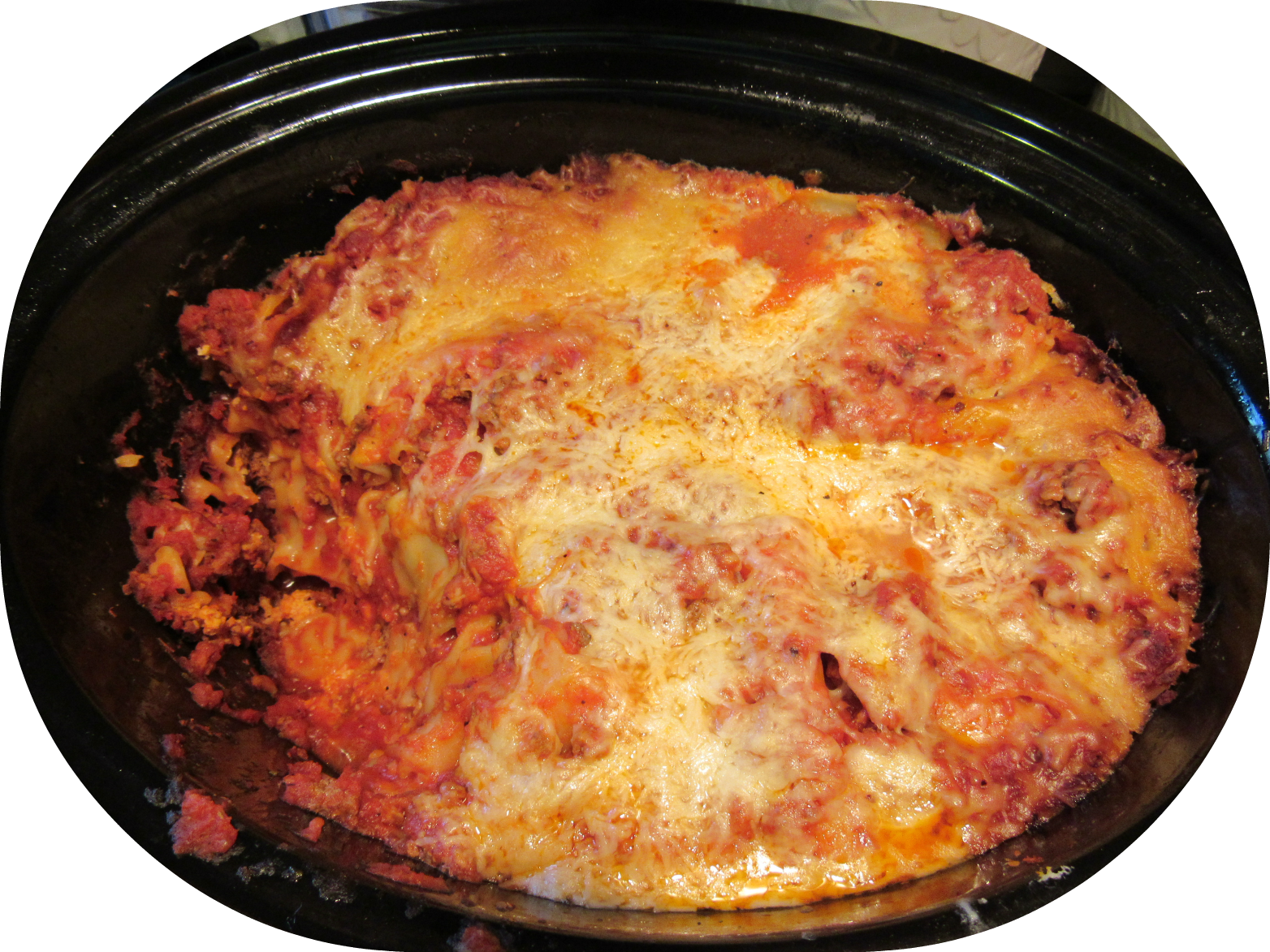 Lasagna In The Slow Cooker Tutorial (1564x1173), Png Download
