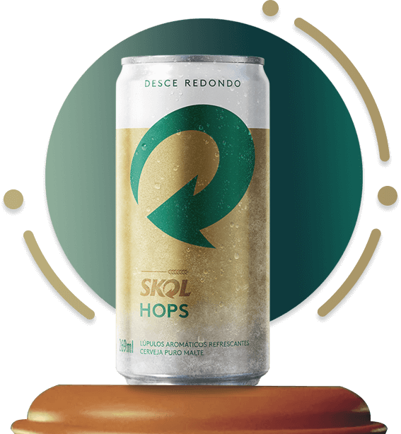 Cerveja Skol Hops 350ml - Cerveja Skol Hops 269ml (567x614), Png Download