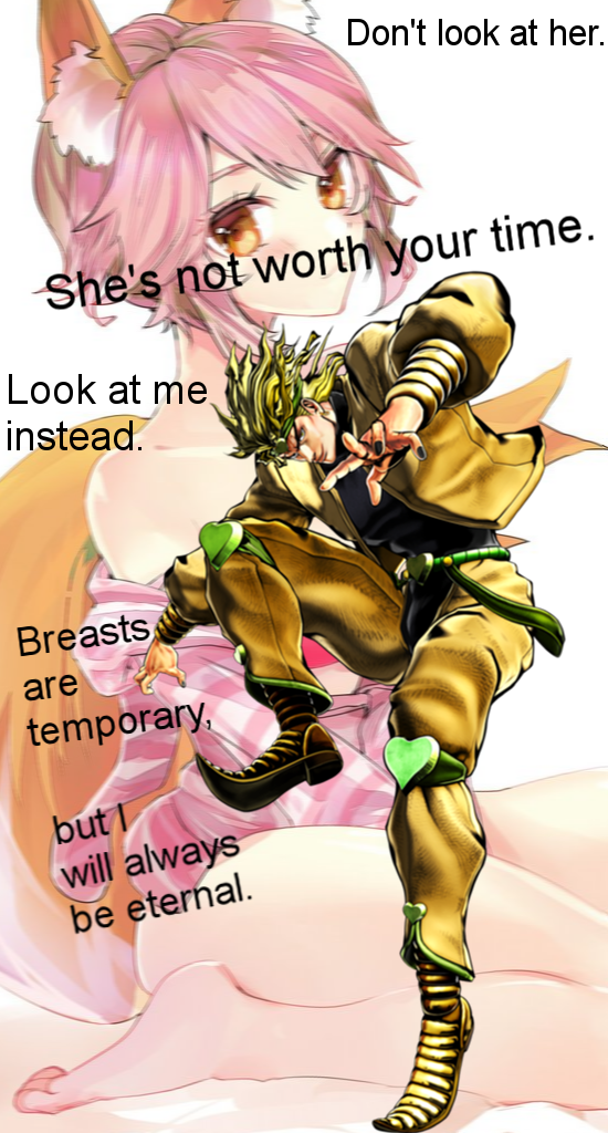 Vampire Waifu = Best Waifu - Jojo's Bizarre Adventure Dio Png (550x1024), Png Download
