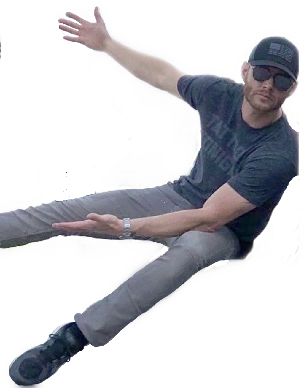 Jensenackles Sticker - Sitting (1024x1321), Png Download