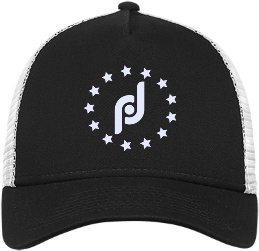 Circle Of Stars Black & White Snapback Trucker Cap - Saints Hat (1024x1024), Png Download