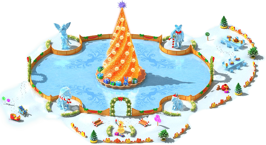 Iceberg Winter Park - Christmas Tree (855x467), Png Download