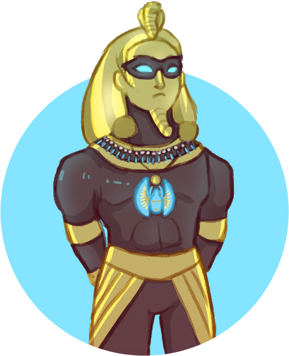 Le Pharaoh For @themasquedfox's Akuma Collab~ I Really - Cartoon (1280x1279), Png Download