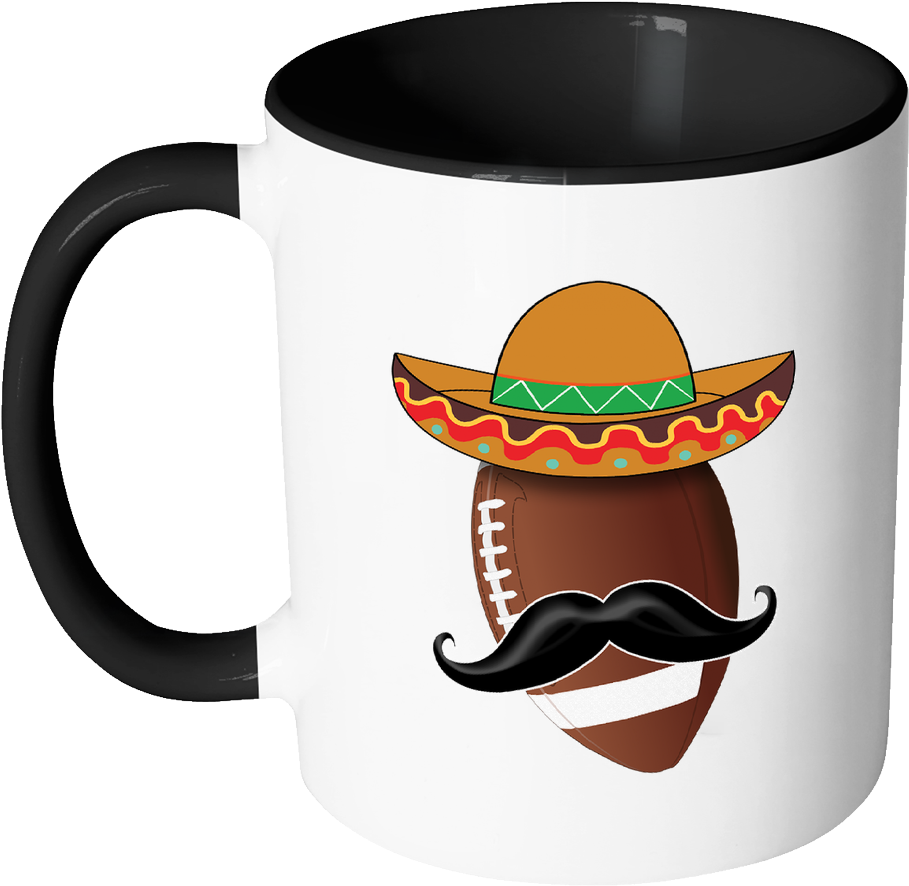 Funny Football Mustache Mexican Sports - Cunt Mug (1024x1024), Png Download