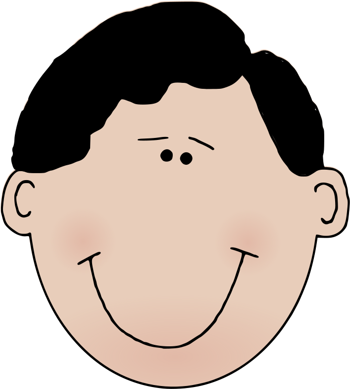 Free Clipart - Cartoon Man With Moustache (729x800), Png Download