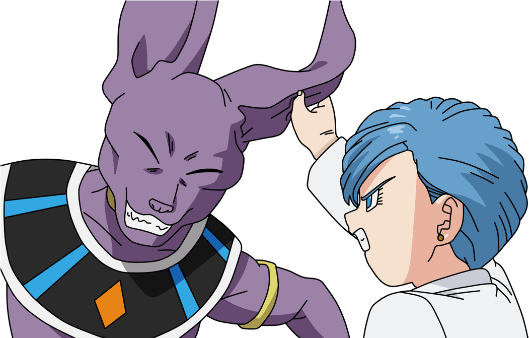 Dragonball Bulma Bills Beerus Lineart Farbig Wallpaperzero - Beerus Vs Bulma (1192x670), Png Download