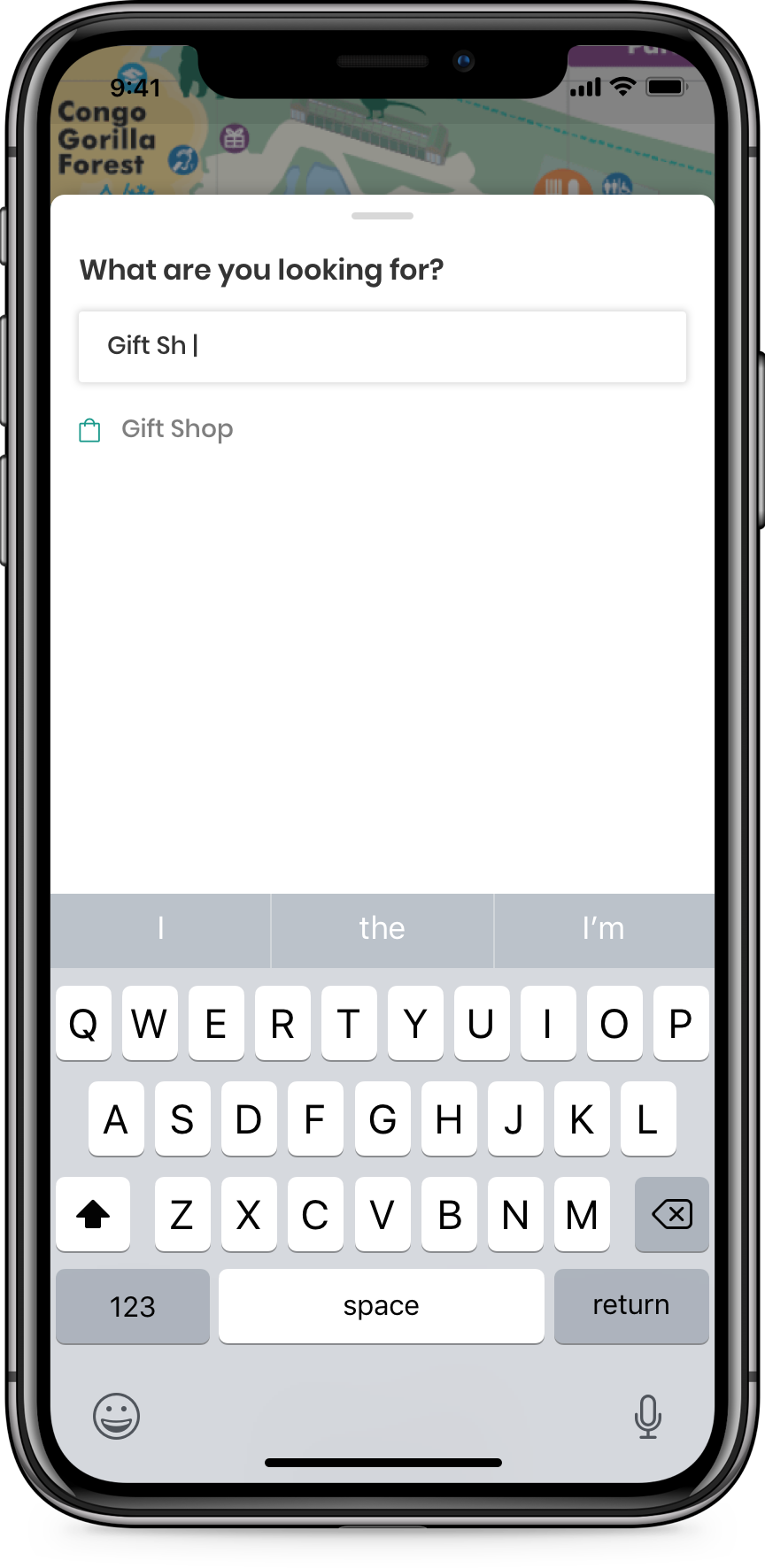 The Search Card Pops Up When User Taps On Search Bar - Iphone X Text Message (864x1772), Png Download