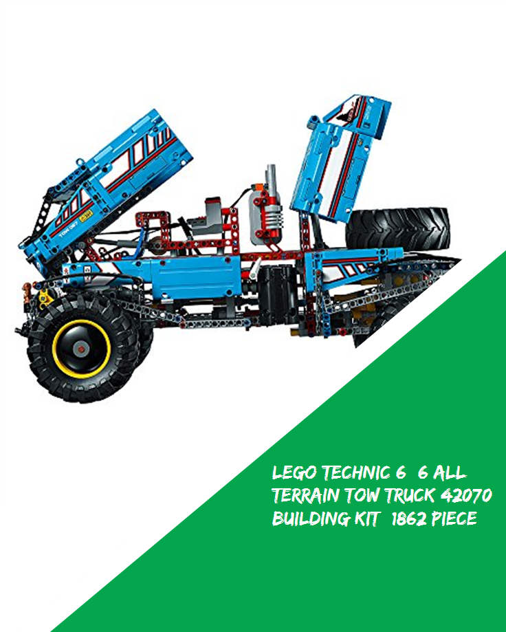 Lego Technic 6×6 All Terrain Tow Truck 42070 Building - Lego Technic 6x6 All Terrain Tow Truck (735x1100), Png Download