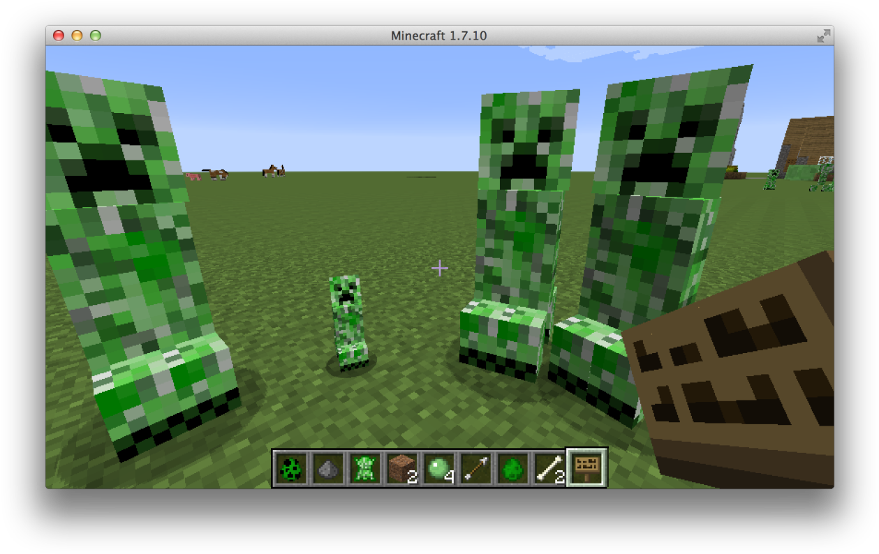 Welp, Here's A Teeny Tiny Creeper For Y'all - Minecraft Creeper (1280x815), Png Download