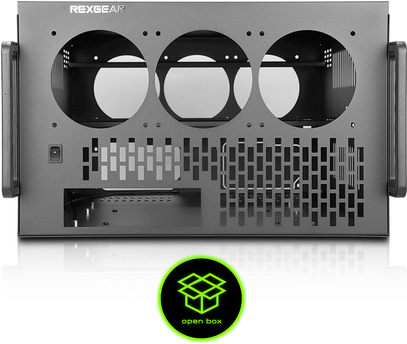 Open Box Hydra Ii 8 Gpu 6u Server Case - Electronics (1000x1000), Png Download