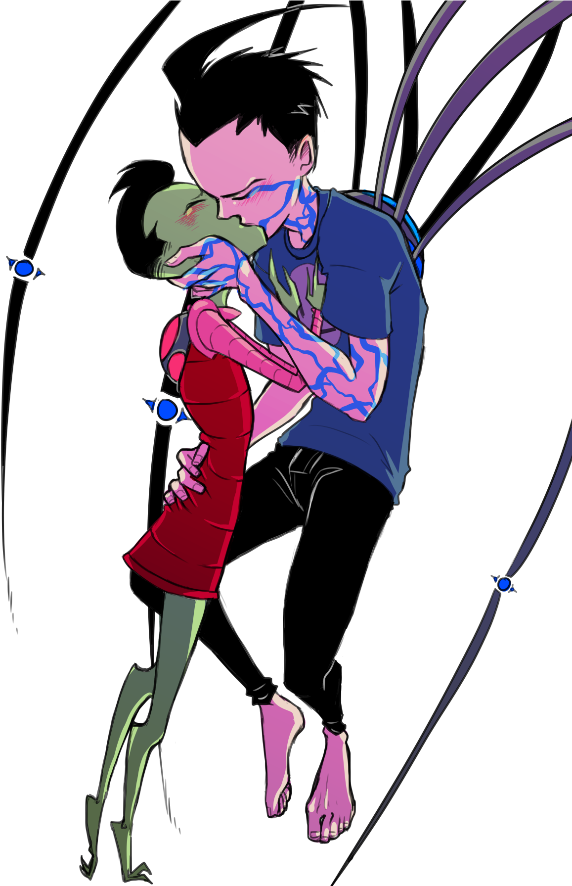 Block - - Invader Zim Zadr Fan Art (1280x1790), Png Download