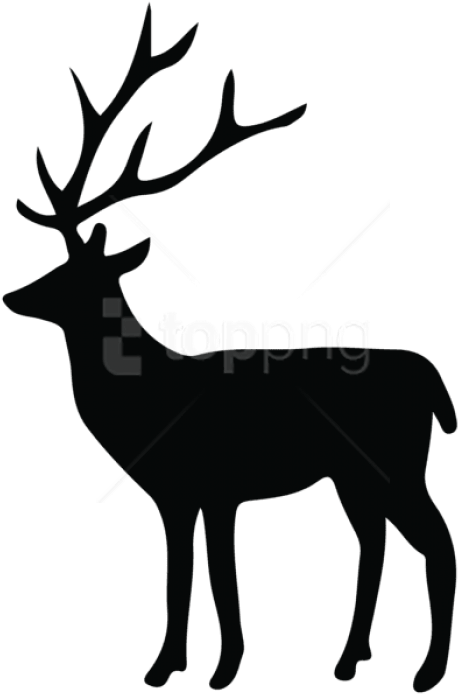 Free Png Deer Silhouette Png - Transparent Background Deer Clipart (480x700), Png Download