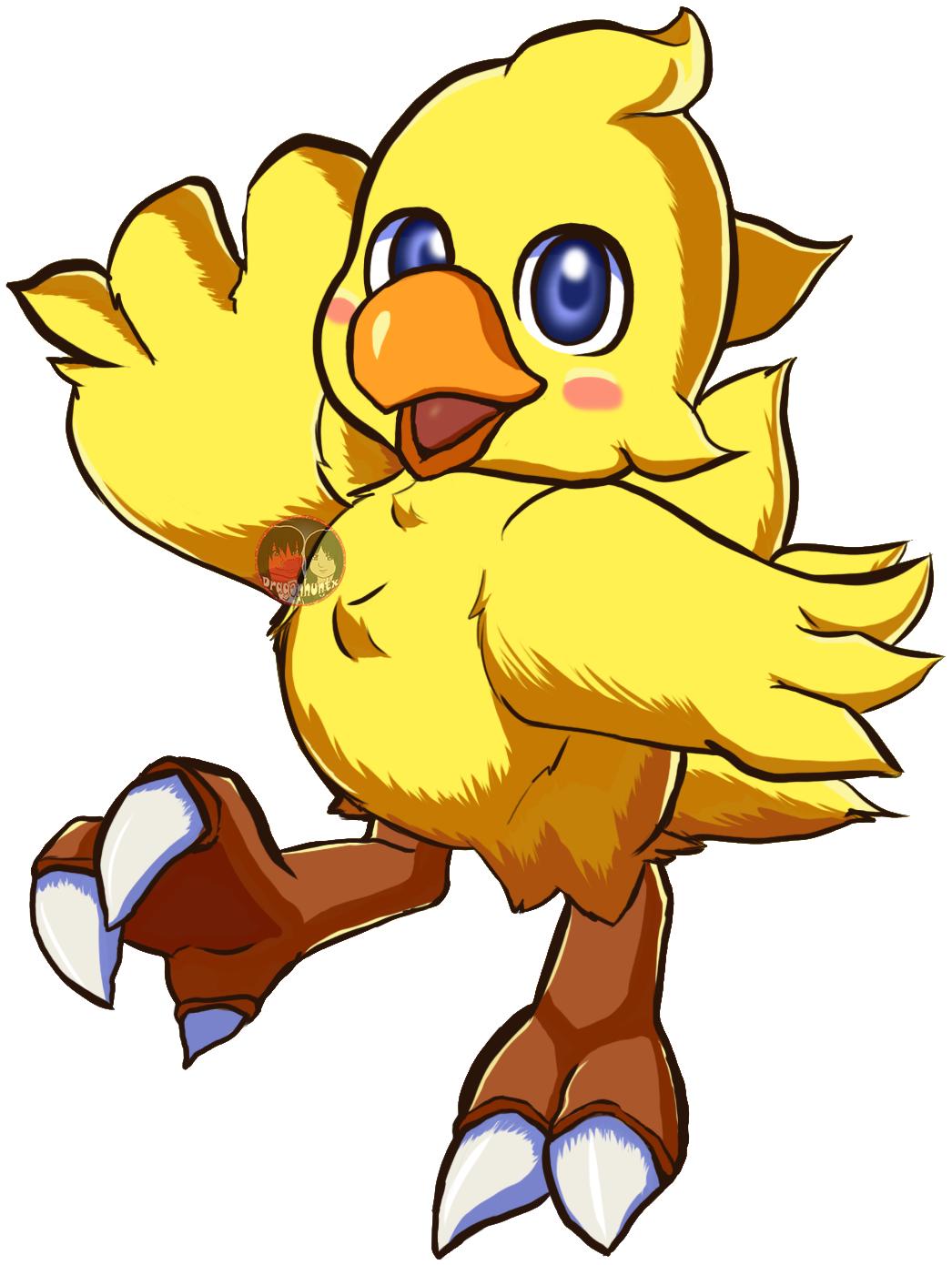 [ff] Chocobo - Cartoon (1113x1460), Png Download