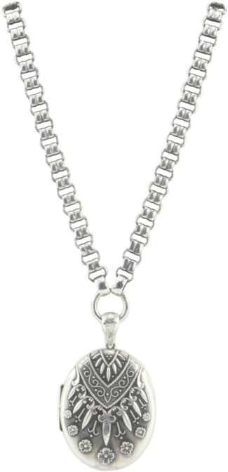 Download Victorian Sterling Silver Aesthetic Locket Pendant Necklace Png Image With No Background Pngkey Com
