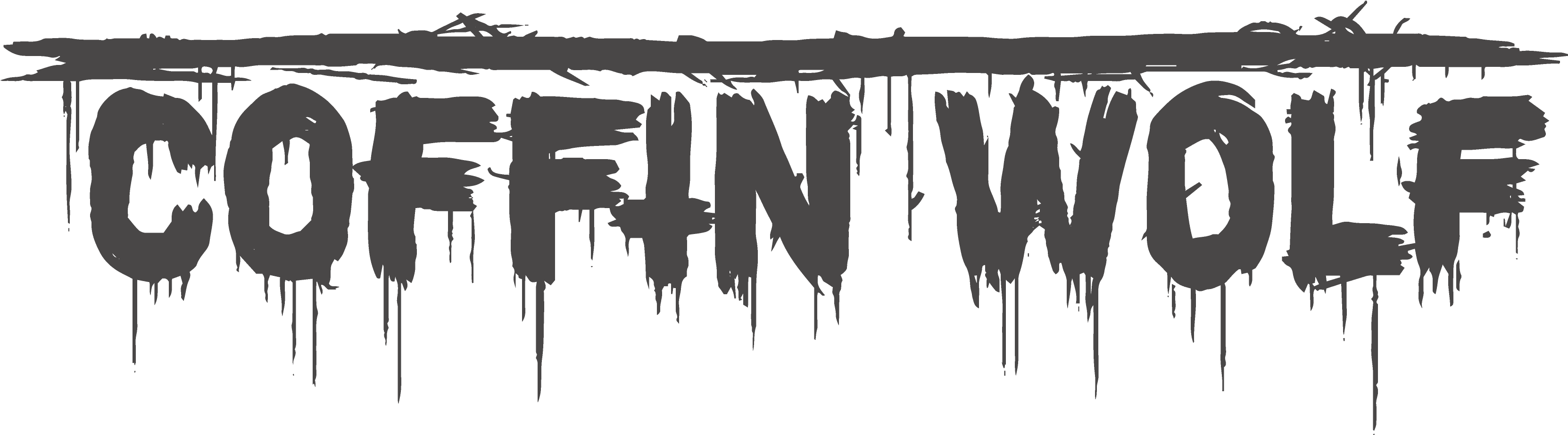 Coffin Wolf Logo Grey - Monochrome (3388x972), Png Download
