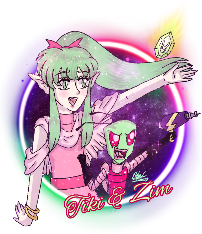 Fan Art Since They Have A Similar Colour Scheme, I - Cartoon (768x898), Png Download