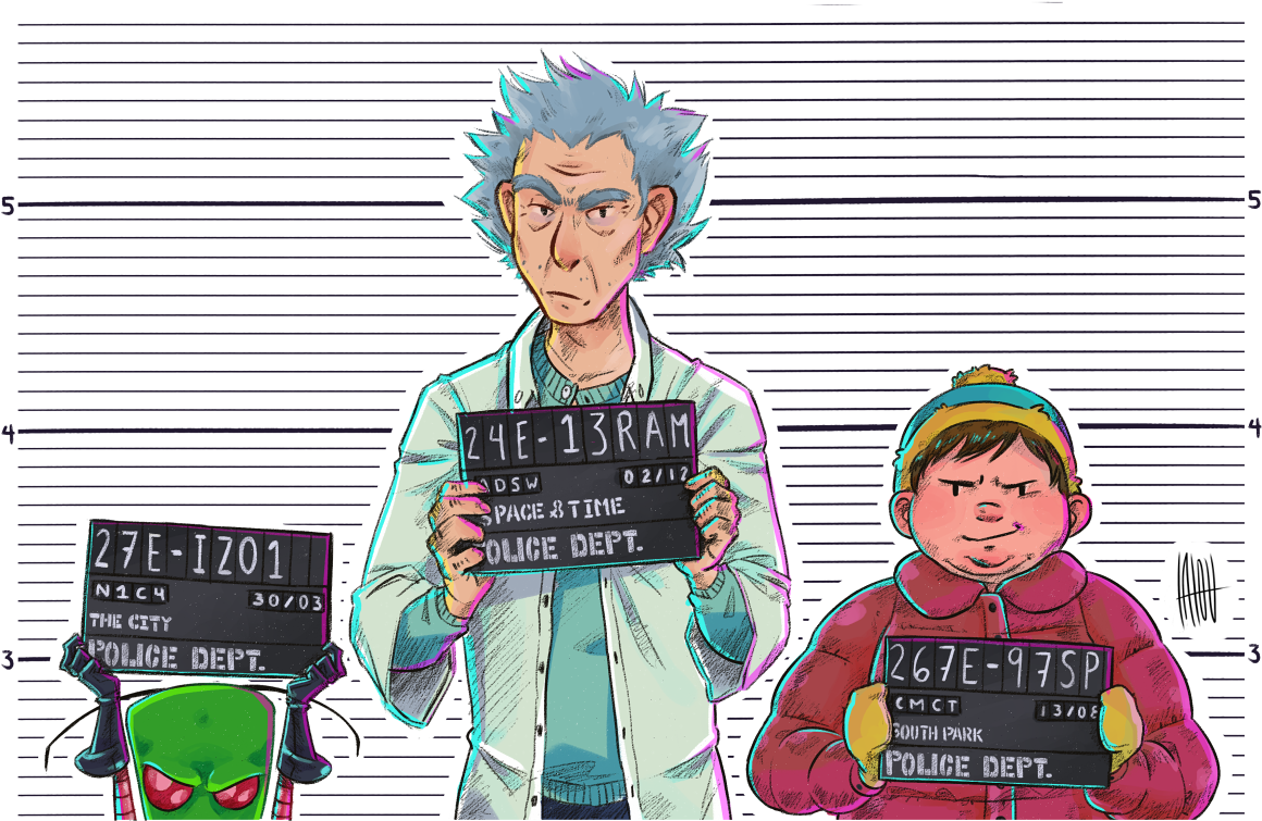 Rick And Morty Crossover,rick And Morty,рик И Морти, - Invader Zim Rick And Morty Crossover (1200x788), Png Download