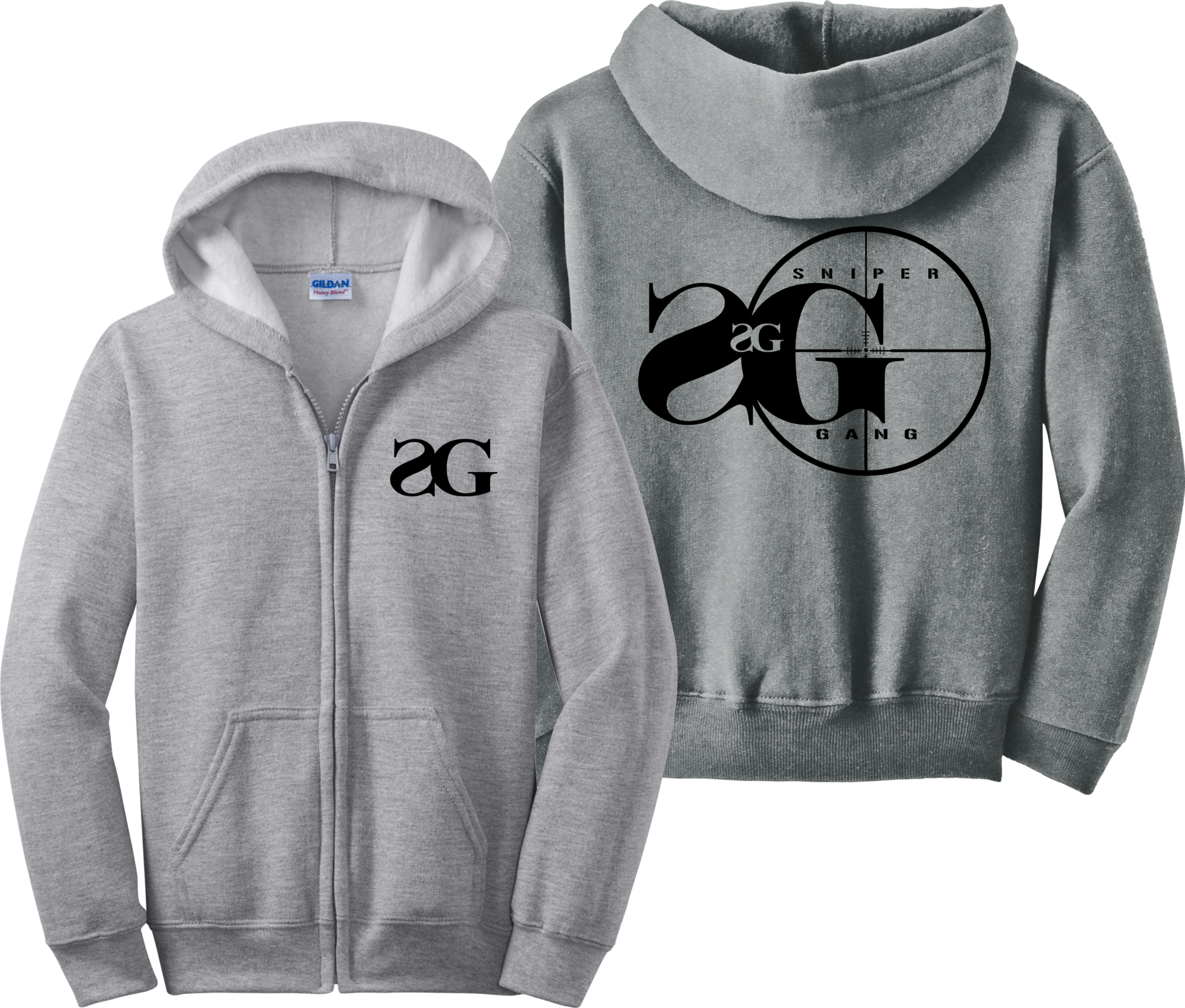 Sniper Gang Zip Up Hoodie Kodak Black 21 Savage Music (2000x1702), Png Download