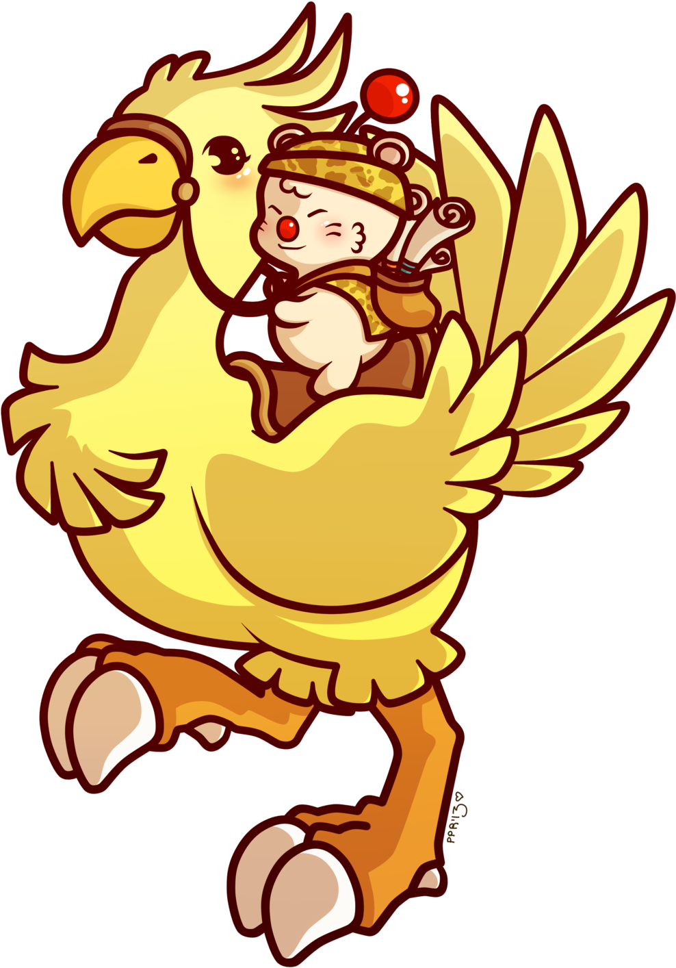 Chocobo And Stiltzkin - Chocobo Clipart (1024x1445), Png Download