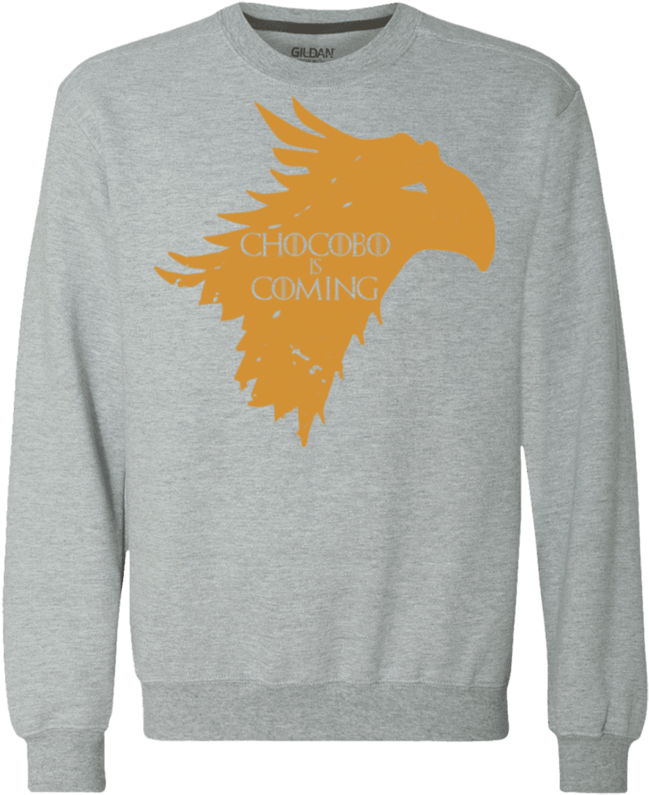Chocobo Is Coming Premium Crewneck Sweatshirt - Crew Neck (1155x1155), Png Download