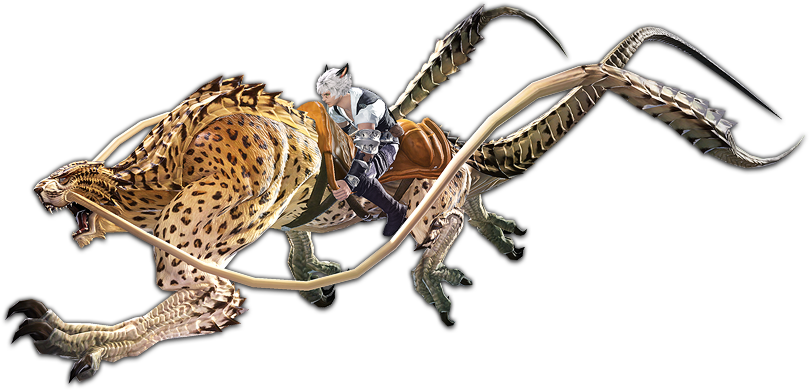 Coeurl Mount - Fantasy Mount (810x390), Png Download