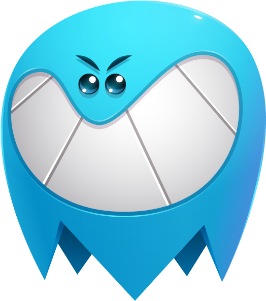 Blue Ghost Evil Smile - Eye (618x618), Png Download