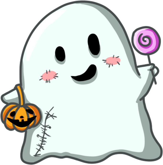 #emoji #ghost #kawaii #freetoedit #귀여운 #可愛い #mimi #ftestickers - 卡通 小 幽靈 (1024x1024), Png Download