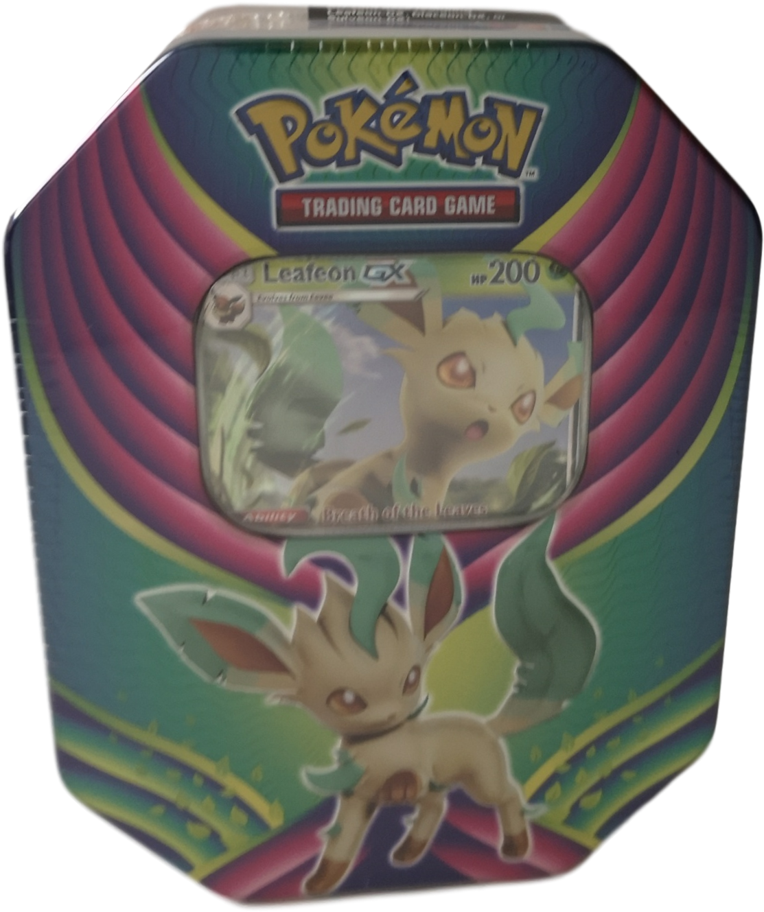 Pokemon - Evolution Celebration - Leafeon - Fall Tin - Pokemon (1394x1640), Png Download