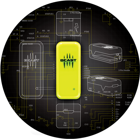 Additional Info, Integrated Magnet For Quick Connection - Beast Sensor (600x568), Png Download