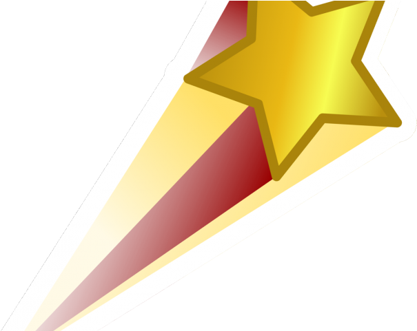 Shooting Star Clipart Estrella Fugaz - Estrela Cadente Em Png (640x480), Png Download
