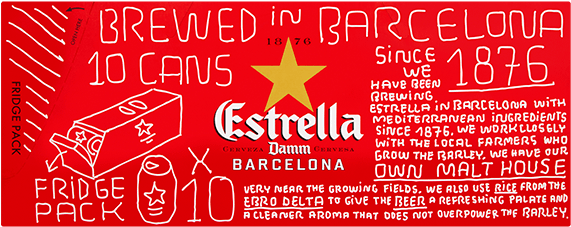 Estrella 10x330ml - Estrella Damm (600x600), Png Download