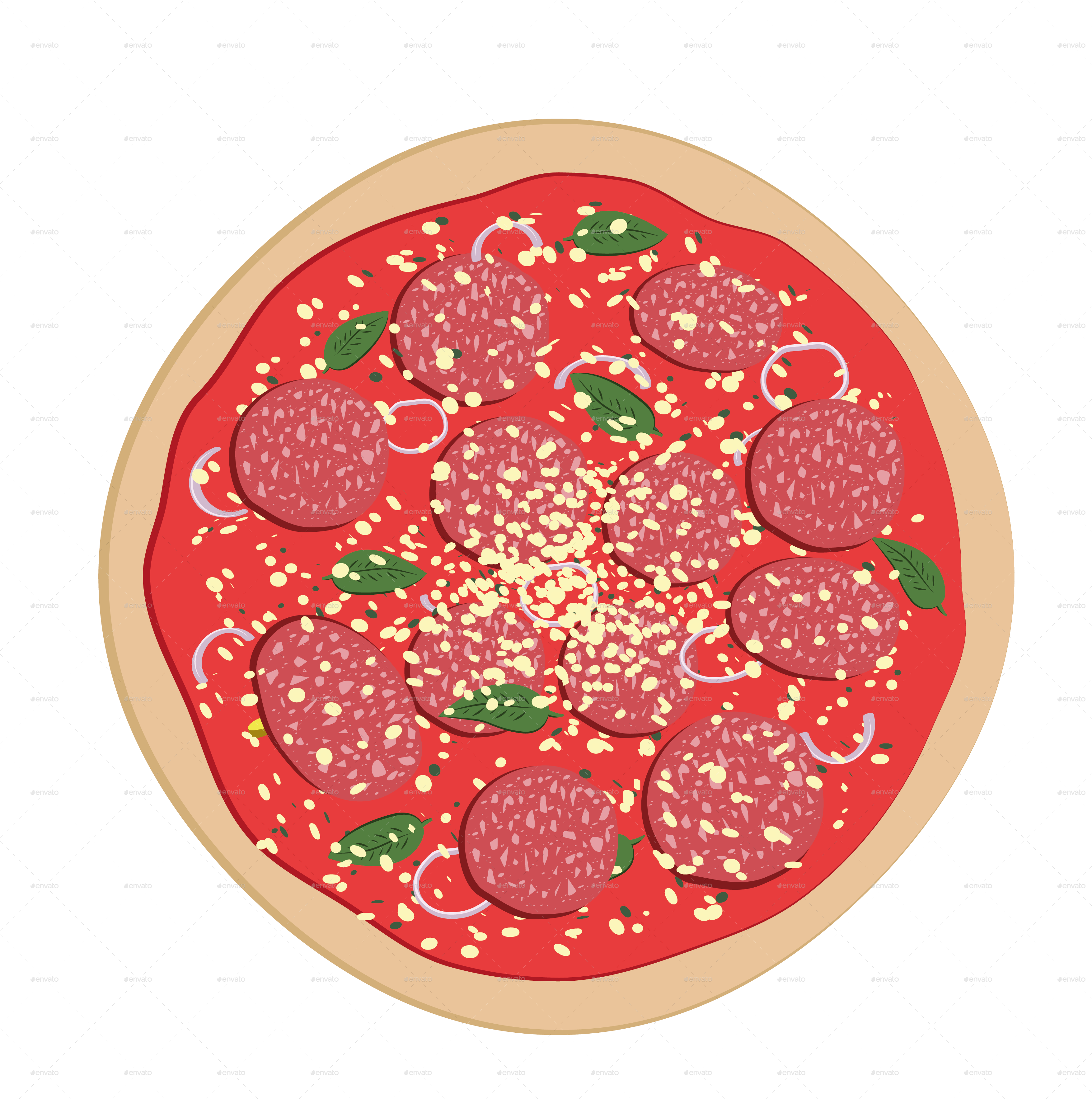 Pizza/3 - Circle (3516x3541), Png Download