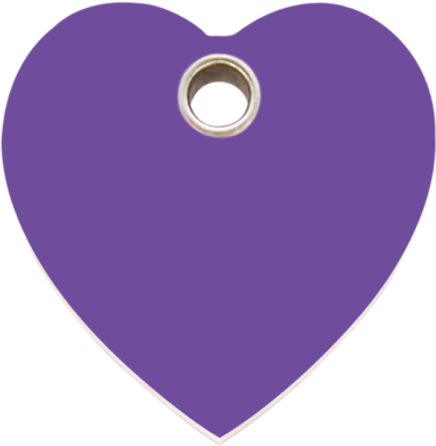 Purple Heart Plastic Pet Tag - Heart (1200x1200), Png Download