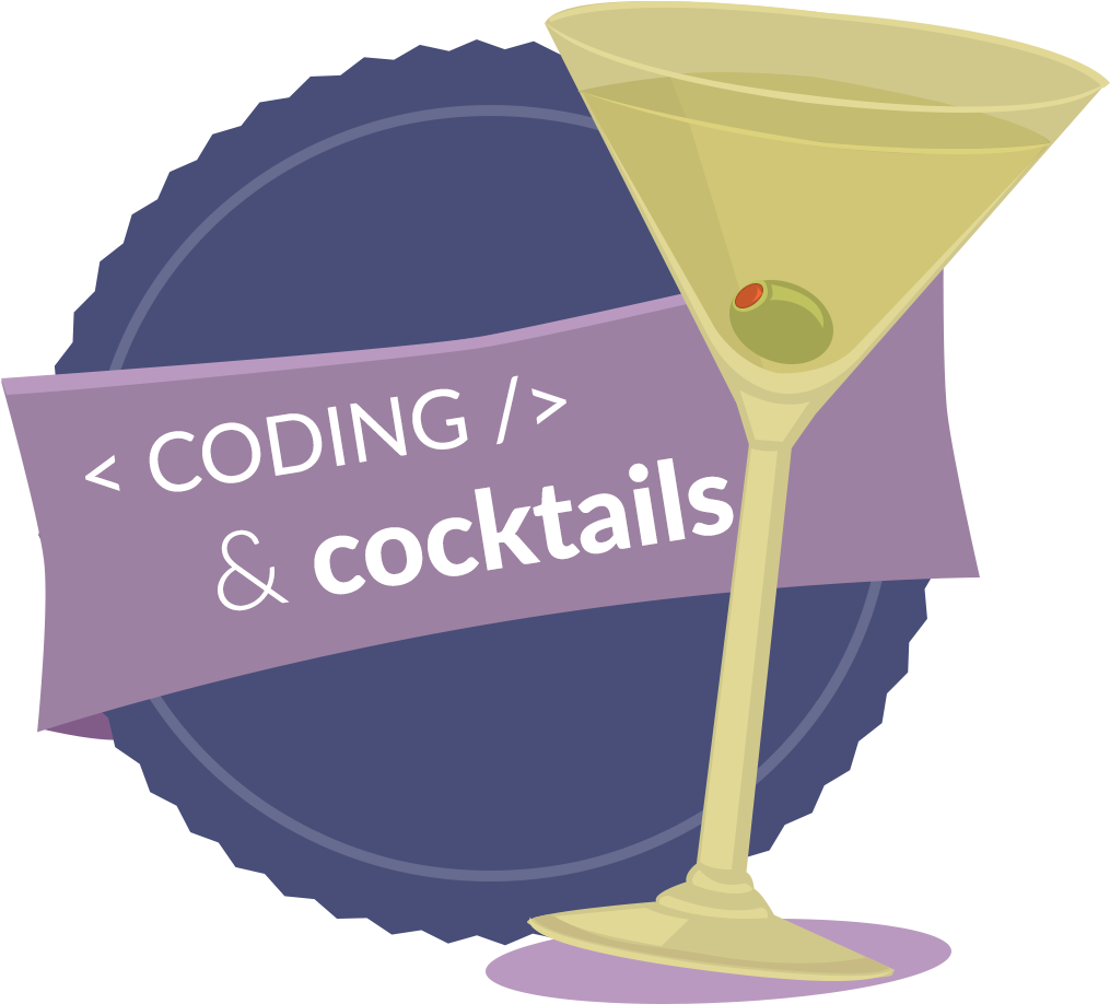 Coding & Cocktails - Martini Glass (1200x1200), Png Download