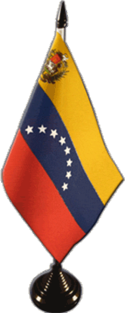 Venezuela 8 Stars With Coat Of Arms Table Flag - Flag (1500x1175), Png Download