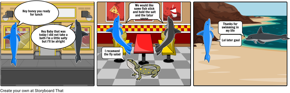 Dolphin Tails - Cartoon (1164x385), Png Download
