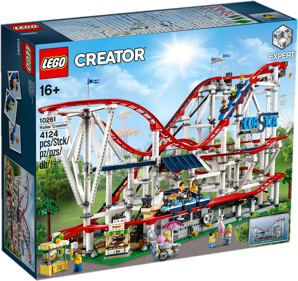 10261 Roller Coaster - Lego Creator Amusement Park Sets (996x938), Png Download