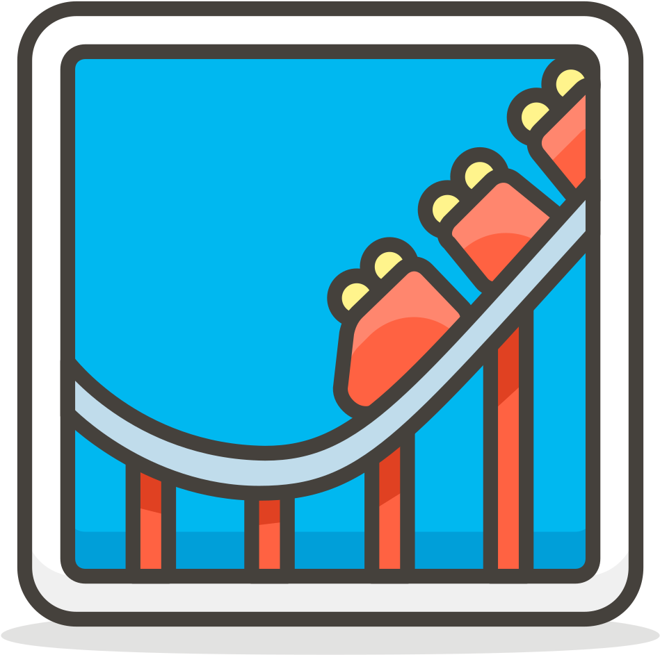 597 Roller Coaster (1024x1024), Png Download