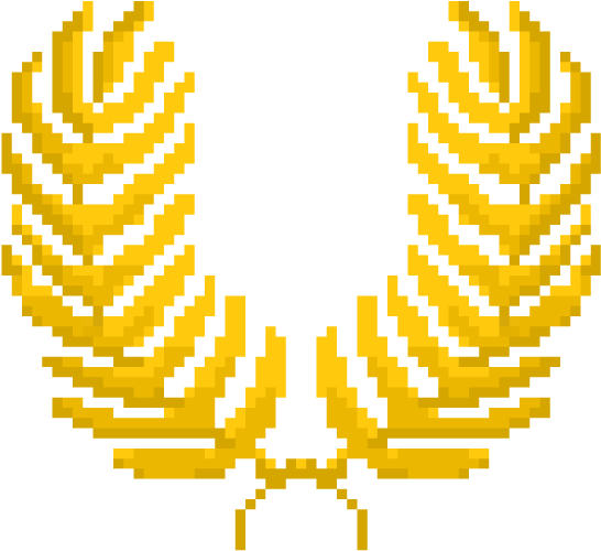 Vectorial Pixel Imprimir - Coroa De Louros Pixel (591x591), Png Download