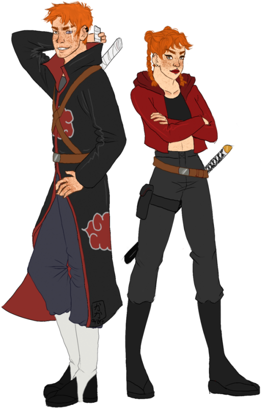 You Don't Want To Get In Their Way - Nagato X Yahiko X Konan (529x810), Png Download