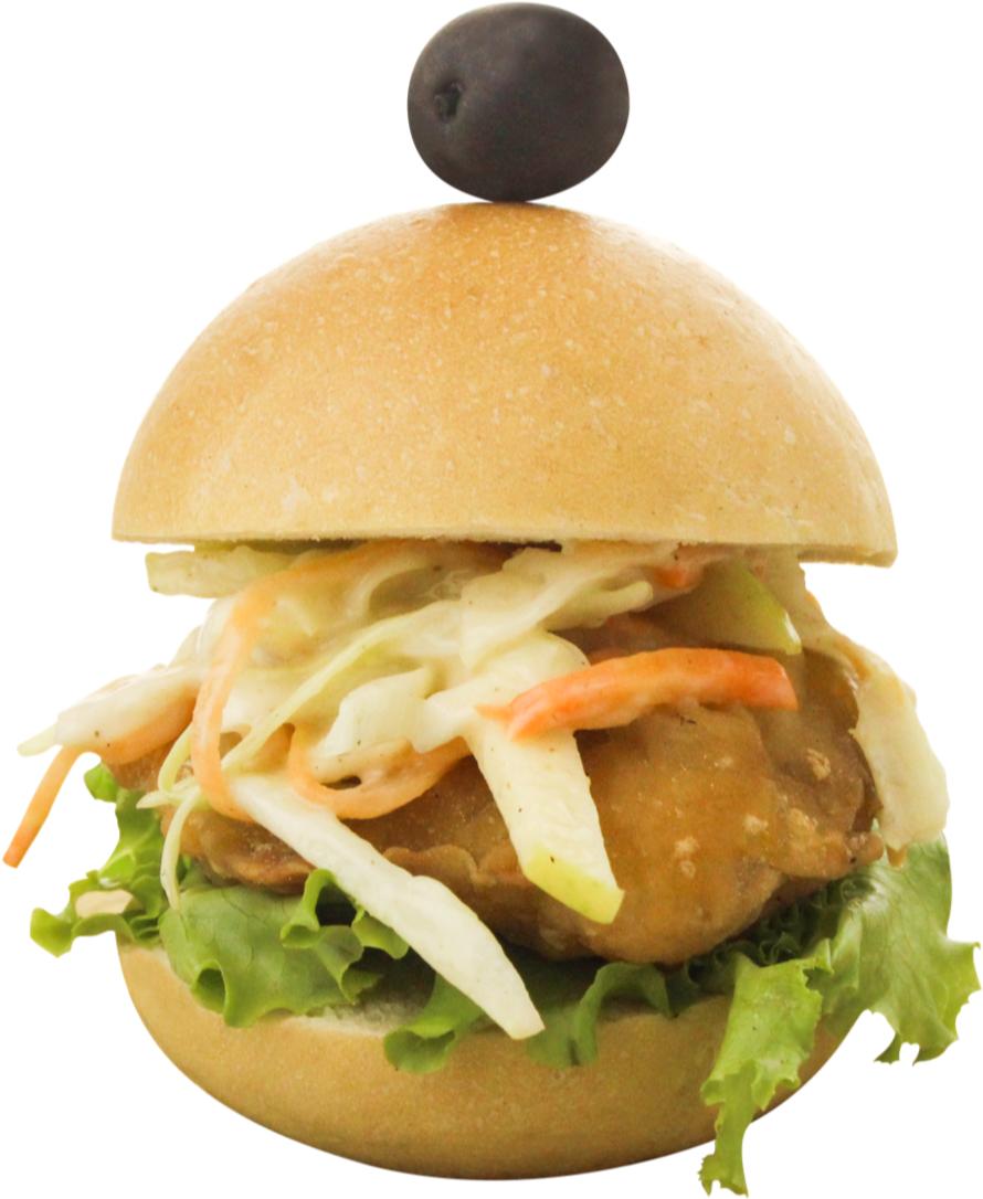 Crispy Chicken Burger - Bun (1200x1200), Png Download