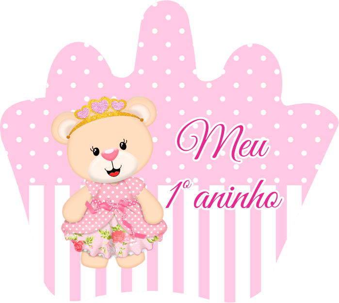 Adesivo Ursinha Princesa Rosa - Ursinho De Pelucia Rosa Desenho (699x625), Png Download