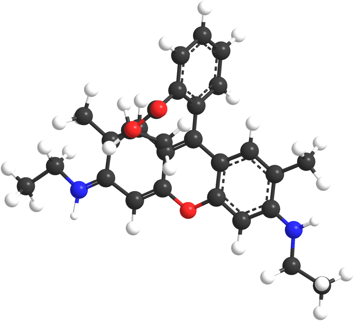 Download Rhodamine 6g 3d Model Organic Chemistry PNG Image with No