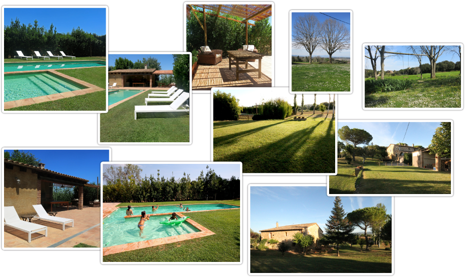 The House Has A Large Garden, With Swings For Children, - Farmhouse With Swimming Pool And Garden And Kitchen (924x551), Png Download
