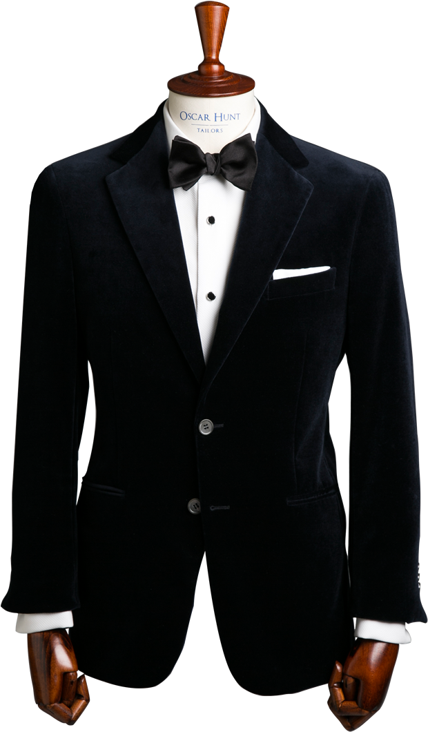 Midnight Navy Velvet Jacket - Tuxedo (640x1060), Png Download