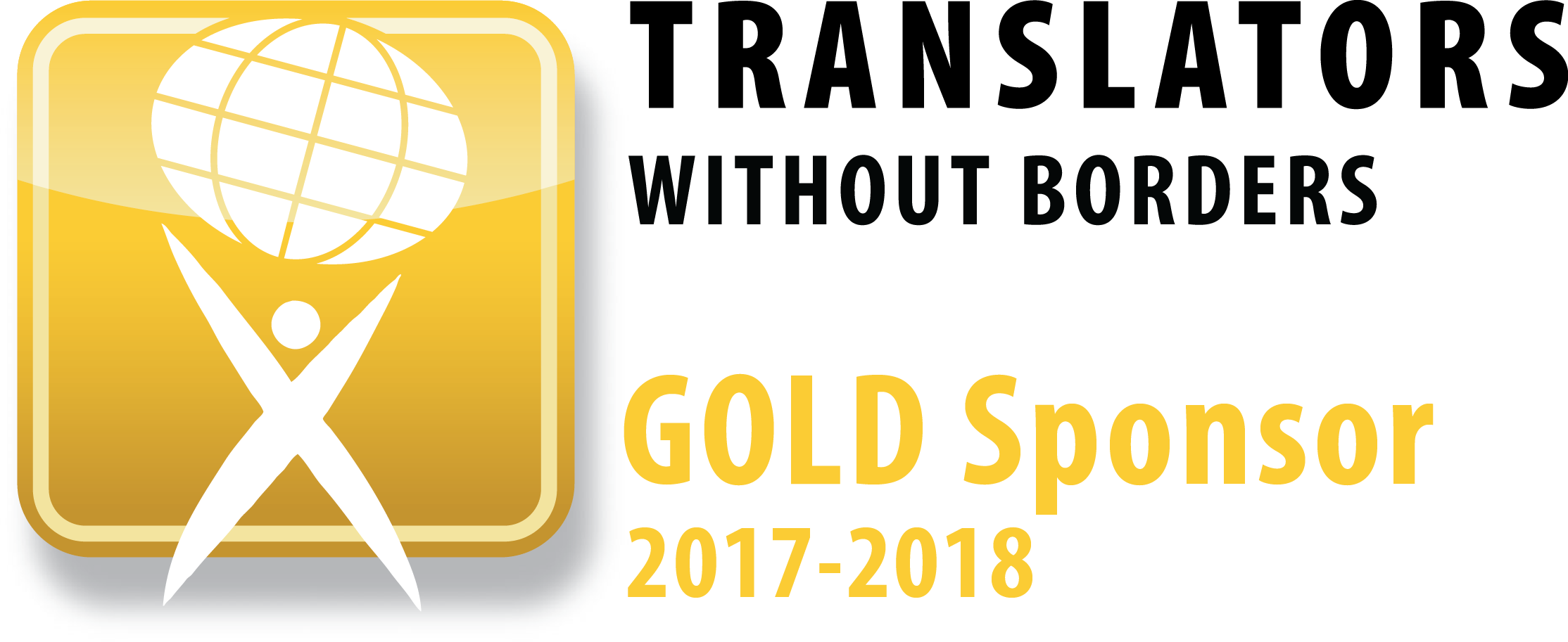 Gold Sponsor - Translators Without Borders (2228x913), Png Download